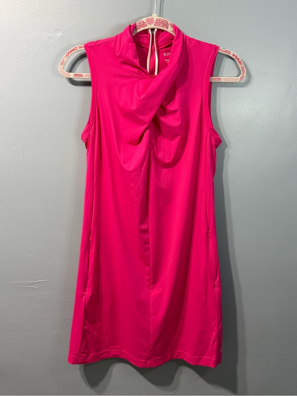 KINONA Womens Twist and Shout Sleeveless Golf Dress Hot Pink Women’s Size Small